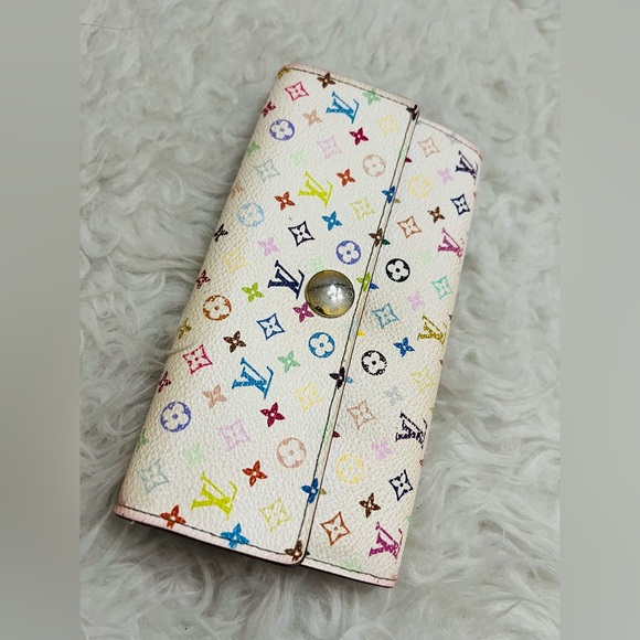 Louis Vuitton White Wallet with Multicolor Monogram - Picture 1 of 14